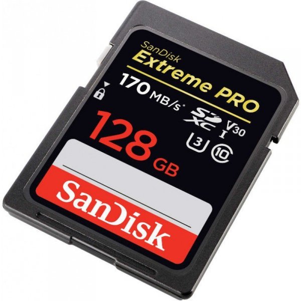 SanDisk Karta pamięci Extreme Pro SDXC 128GB 170/90 MB/s V30 UHS-I U3