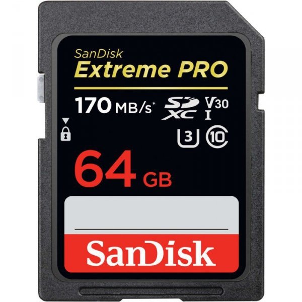 SanDisk Karta pamięci Extreme Pro SDXC 64GB 170/90 MB/s V30 UHS-I U3