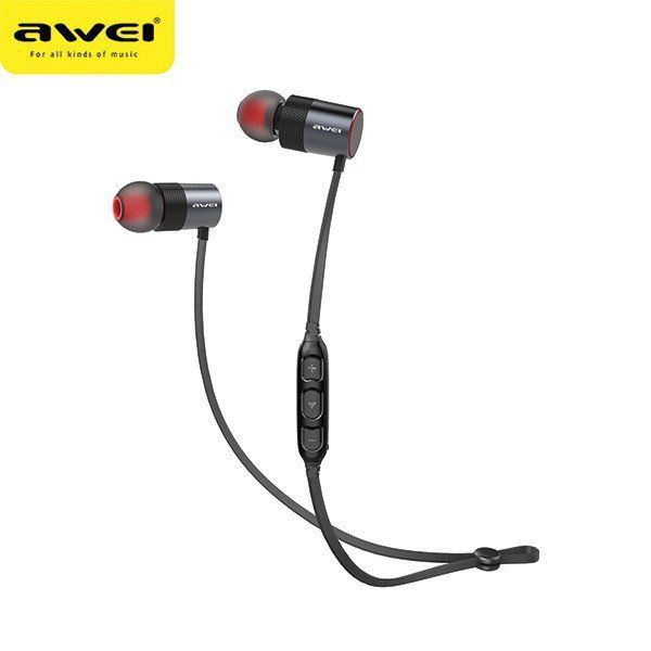 AWEI Słuchawki stereo Bluetooth AK2 Magnetic switch czarne