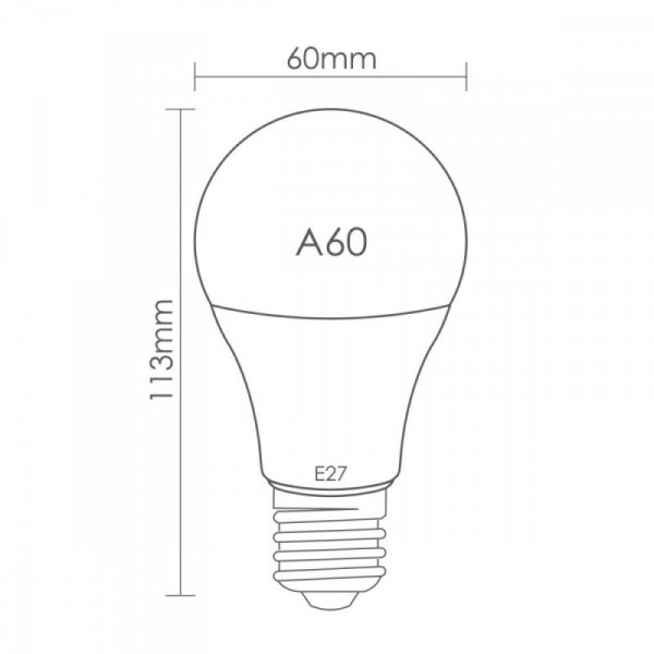 Whitenergy Żarówka LED zestaw 10szt e27 a60 5w 440lm ciepła biała