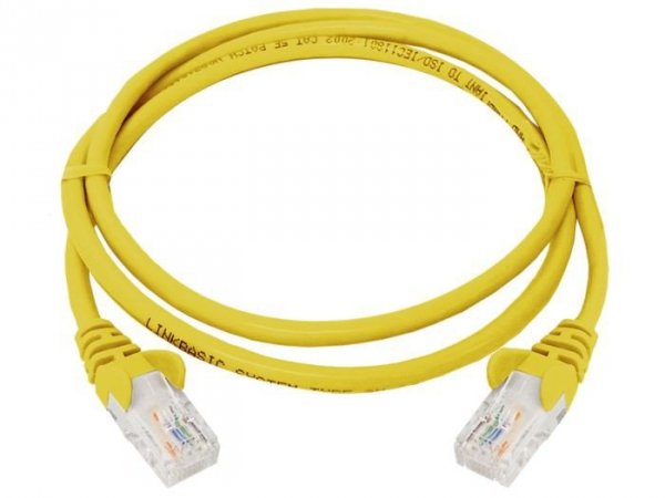 4world Kabel sieciowy CAT 5E UTP 3m żółty, w zestawie 5 szt.
