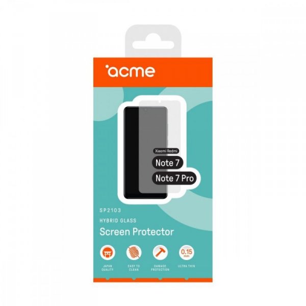 ACME Europe Szkło hybrydowe SP2103 do Xiaomi Redmi Note 7 / Xiaomi Redmi Note 7 Pro, 8H, 0,15mm
