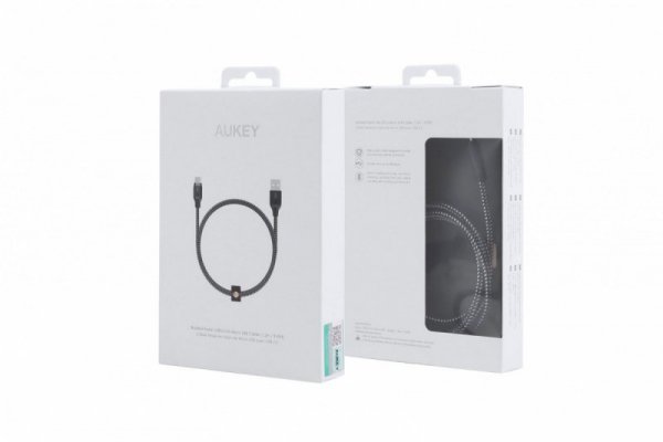 AUKEY CB-AM1 nylonowy kabel Quick Charge micro USB-USB | 1.2m | 480 Mbps