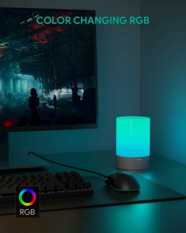 AUKEY LT-ST21 lampka akumulatorowa LED | dotykowa | 256 RGB | 30h | 180lm