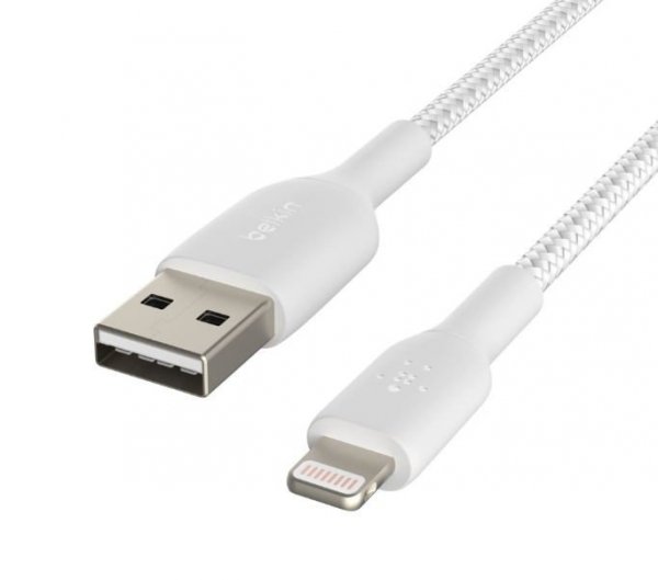 Belkin Kabel Braided USB- Lightning 1m biały