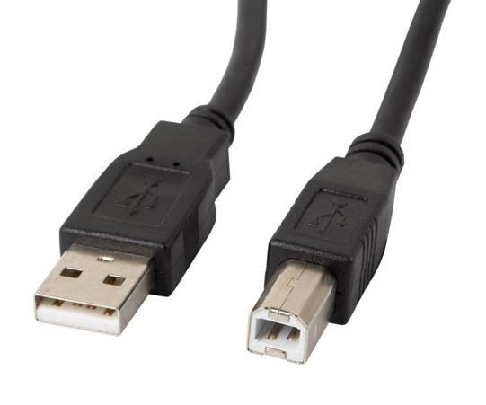 Lanberg Kabel USB-A(M)-&gt;USB-B(M) 2.0 1.0M CZARNY FERRYT