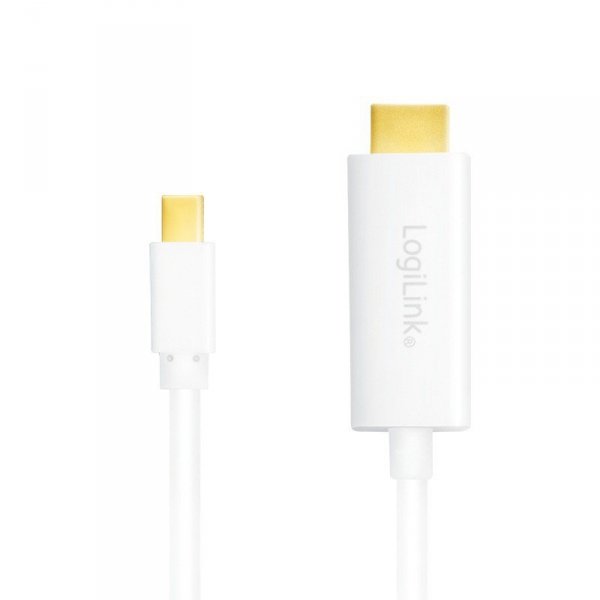 LogiLink Kabel mini DisplayPort do HDMI, 3m, Biały