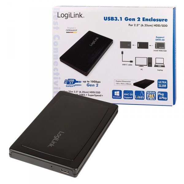 LogiLink Zewnętrzna obudowa HDD 2.5 cala SATA USB3.1 gen2