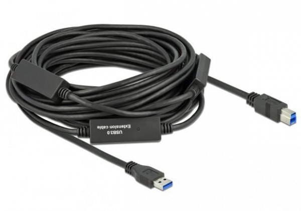 Delock Kabel USB-A(M)-&gt;USB-B(M) 3.1 GEN 1 20M czarny aktywny