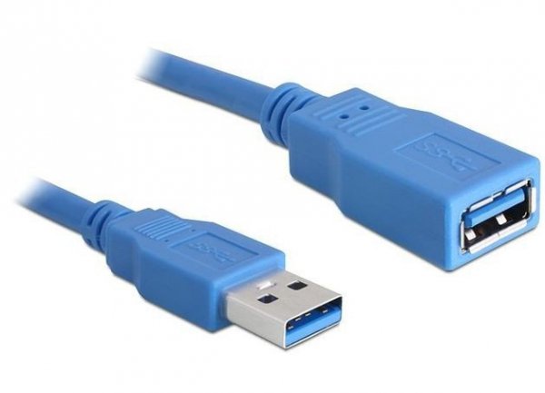 Delock Przedłużacz USB-A M/F 3.0 5M niebieski   82541
