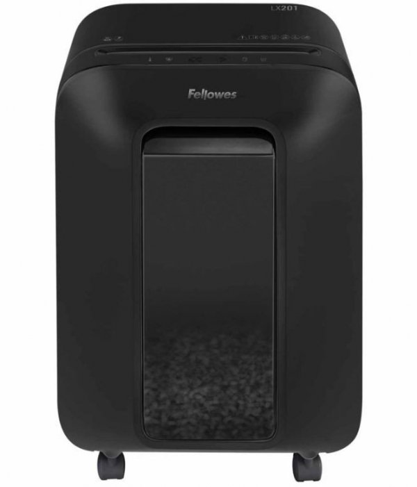 Fellowes Niszczarka LX201 czarna P-5 ścinki 2x12mm