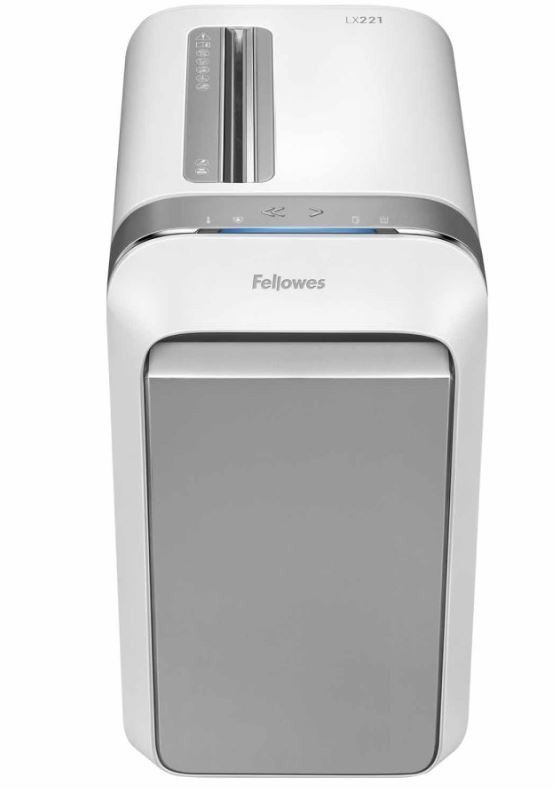 Fellowes Niszczarka LX221 biała P-5 ścinki 2x12mm