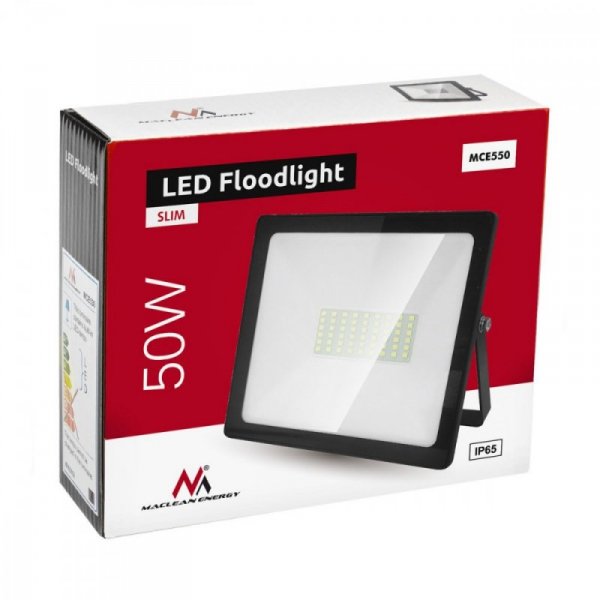 Maclean Naświetlacz Led Slim 50 W 4000K MCE550 NW