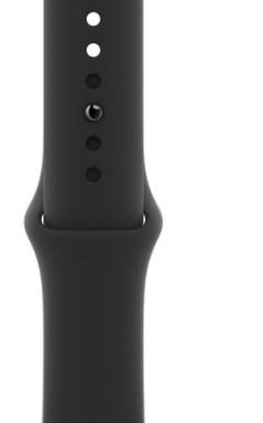 Apple Zegarek Series 6 GPS, 40mm koperta z aluminium w kolorze gwiezdnej szarości z czarnym paskiem sportowym - Regular