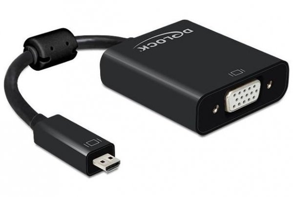 Delock Adapter HDMI MICRO (M)-VGA(F)+MINIJACK 3.5 mm