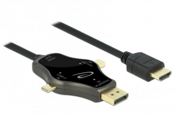 Delock Kabel 3w1 USB C+ Mini DisplayPort