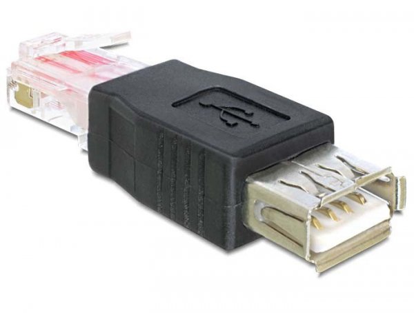 Delock Adapter USB-AF 2 .0-RJ45(M CZARNY)