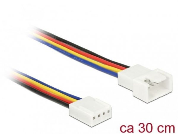 Delock Przedłużacz 4 PIN wentylator M/F 30 cm