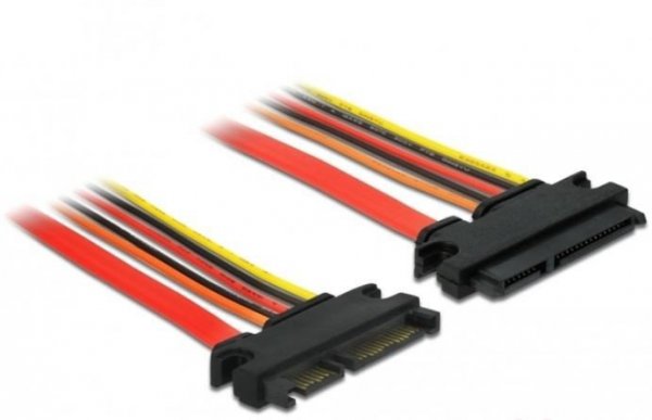 Delock Przedłużacz SATA 22 PIN M/F 30 cm 3.3V+5V+12V