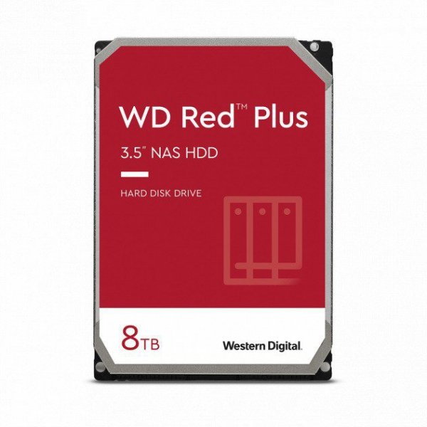 Western Digital Dysk WD Red Plus 8TB 3,5 cala CMR 256MB/5400RPM Class