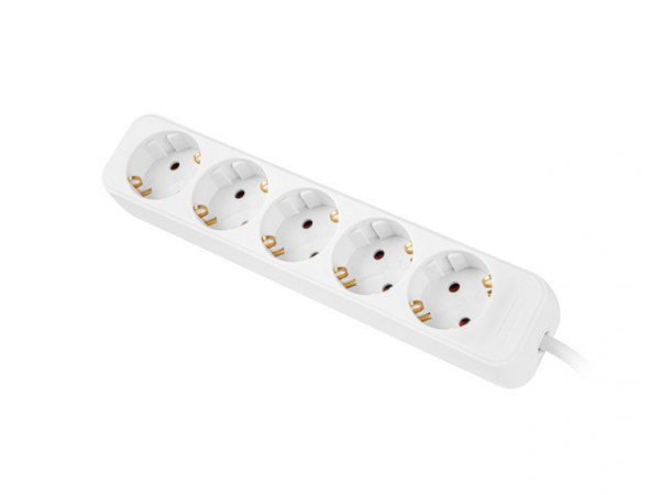 Lanberg Listwa przedłużacz 3m 5X230v b  PS0-05F-0300-W