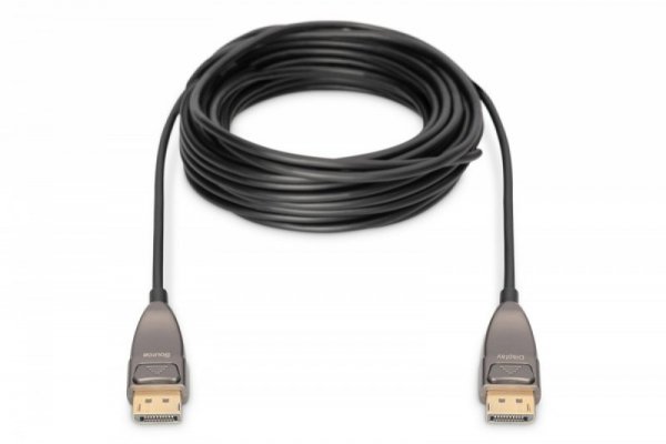 Digitus Kabel połączeniowy hybrydowy AOC DisplayPort 1.4 8K/60Hz UHD DP/DP M/M 30m Czarny