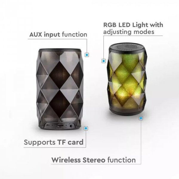 V-tac Głośnik przenośny dekoracyjny Bluetooth