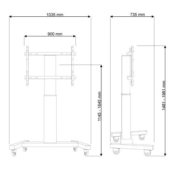 Neomounts Stojak mobilny PLASMA-M2250 BLACK