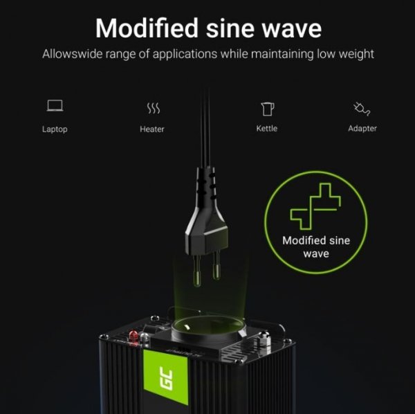 Green Cell Przetwornica napięcia Inwerter 24V 500W/1000W
