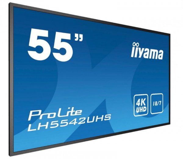 IIYAMA Monitor wielkoformatowy 54.6 cala LH5542UHS-B3 4K,18/7,SDM,IPS,LAN,PION,500cd/m2,OS8.0