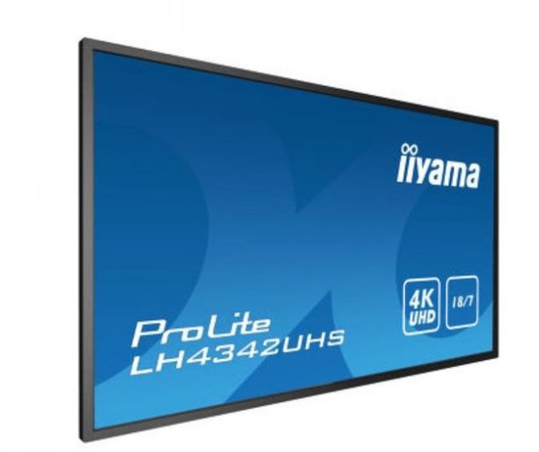 IIYAMA Monitor wielkoformatowy 42.5 cala LH4342UHS-B3 4K,18/7,SDM,IPS,LAN,PION,500cd/m2,OS8.0