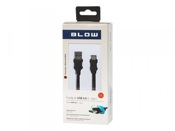 BLOW Kabel Cable USB 3.0 A USB-C 1m BLACK