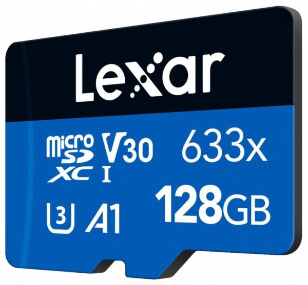 Lexar Karta pamięci microSDXC 128GB 633x 100/45MB/s CL10 adapter