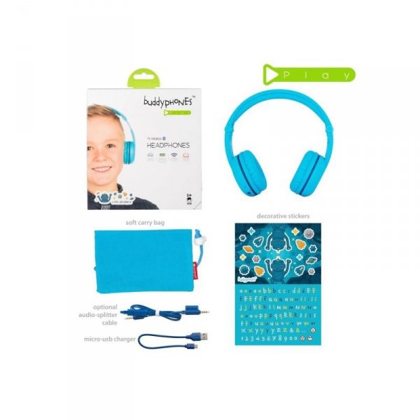 Buddy Phones Słuchawki Bluetooth Play Glacier niebieski