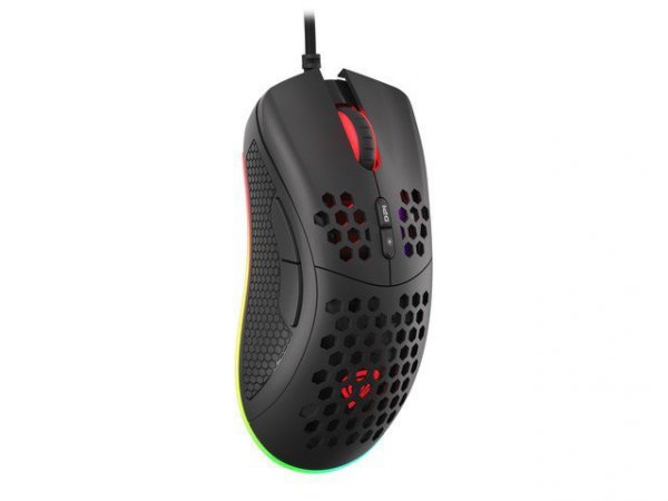 Genesis Mysz Krypton 555 8000DPI (PAW3333) podświetlenie RGB Czarna