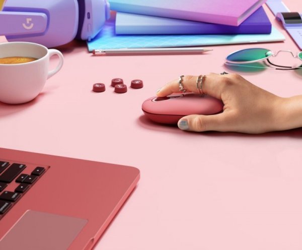 Logitech Mysz Pop Mouse Coral Rose 910-006548