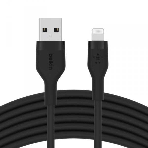 Belkin Kabel BoostCharge USB-A do Lightning silikonowy 2m, czarny