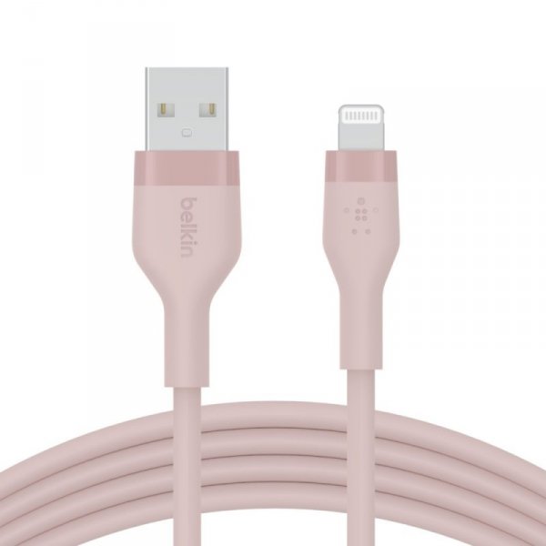 Belkin Kabel BoostCharge USB-A do Lightning silikonowy 3m, różowy