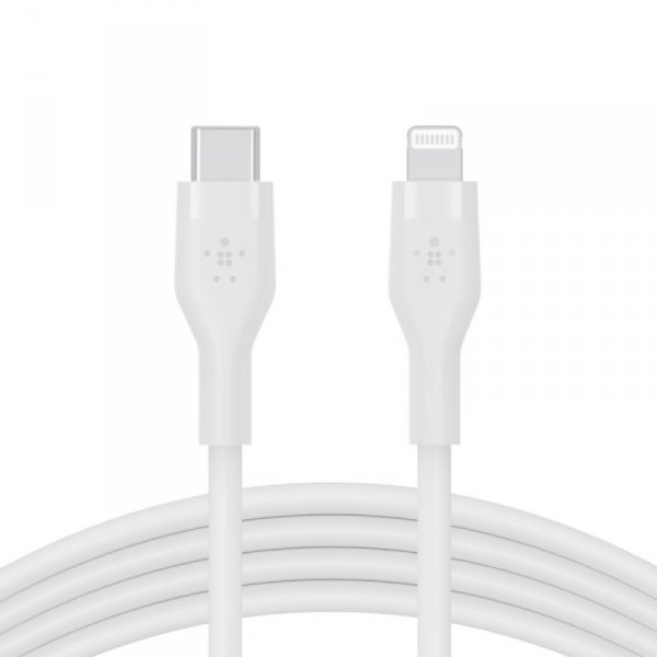 Belkin Kabel BoostCharge USB-C do Lightning silikonowy 2m, biały