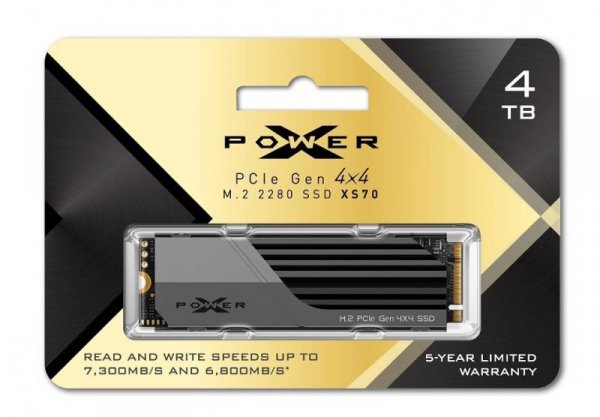 Silicon Power Dysk SSD XPOWER XS70 4TB 7300/6800MB/s M.2 PCIe 4x4 NVMe 1.4