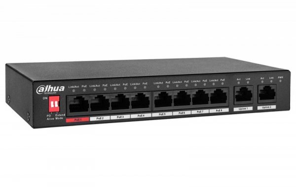 Dahua Przełącznik PFS3010-8ET-96-V2 8 portowy switch POE