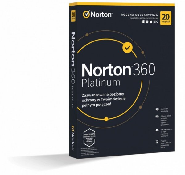 Norton 360 Platinum 100GB PL Box 20Urz. 1Rok  21427517