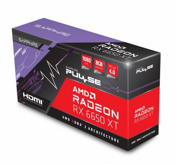 Sapphire Technology Karta graficzna Radeon RX 6650XT PULSE GAMING OC 8GB GDDR6 128bit 3DP/HDMI