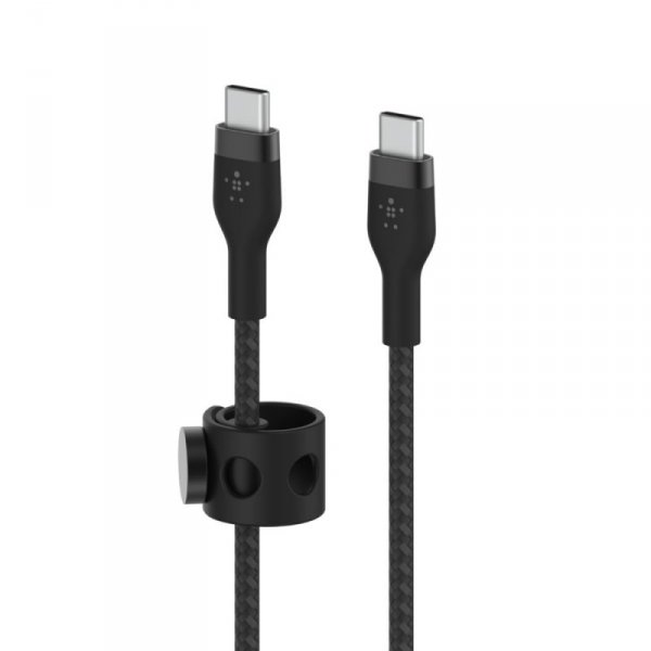 Belkin Kabel BoostCharge USB-C/USB-C silikonowy w oplocie 2m, czarny