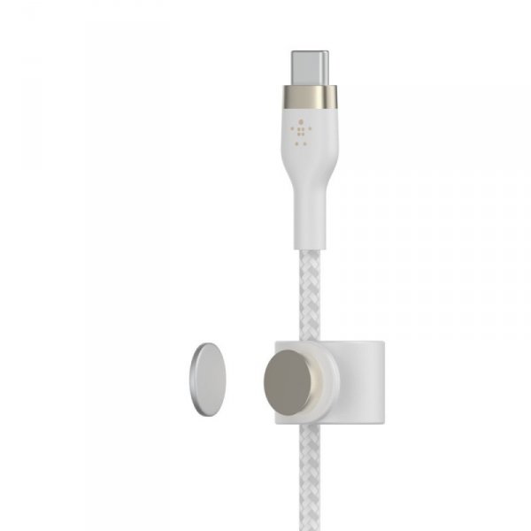 Belkin Kabel BoostCharge USB-C/USB-C silikonowy w oplocie 3m, biały