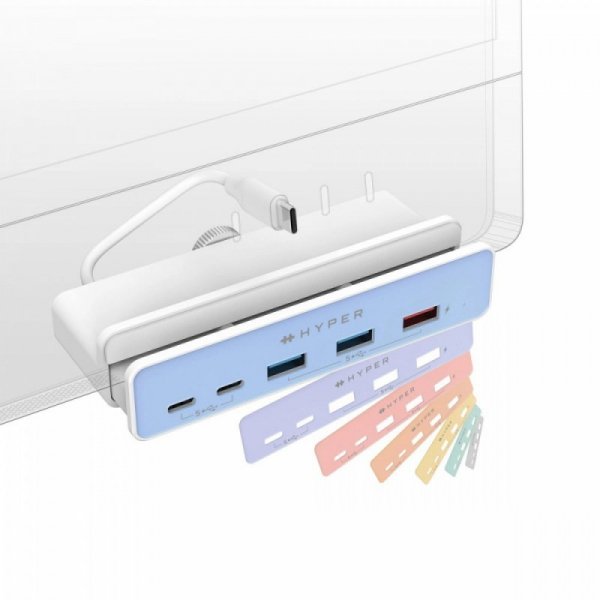 HyperDrive Hub Hyper 5-in-1 USB-C dla iMac 24 cale (2021), 2x USB-C, 2x USB-A,7x kolor