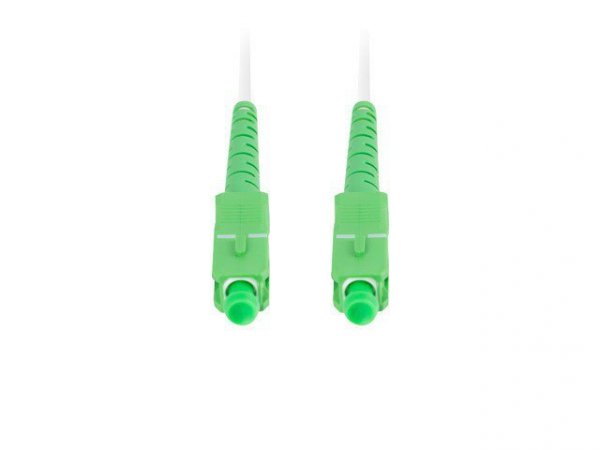 Lanberg Patchcord światłowodowy Sm Sc/Apc-Sc/Apc Simplex 3.0mm 30m biały