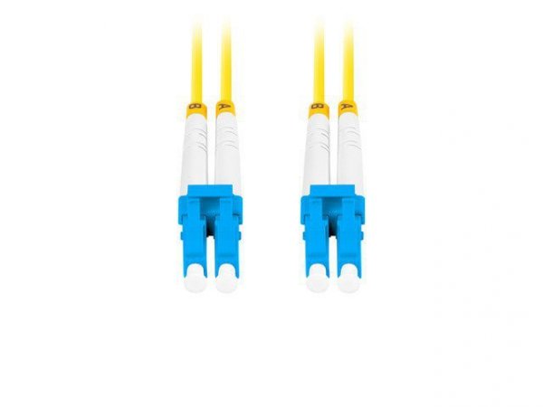 Lanberg Patchcord światłowodowy Sm Lc/Upc-Lc/Upc Duplex 3.0Mm 5M żółty
