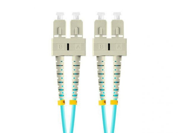 Lanberg Patchcord światłowodowy Mm Sc/Upc-Sc/Upc Duplex 3.0mm 1m Aqua