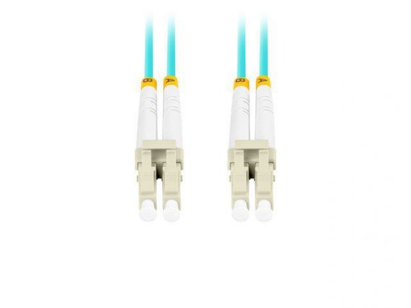 Lanberg Patchcord światłowodowy Mm Lc/Upc-Lc/Upc Duplex 3.0mm 5m Aqua